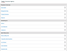 Tablet Screenshot of cogginsinsurance.com